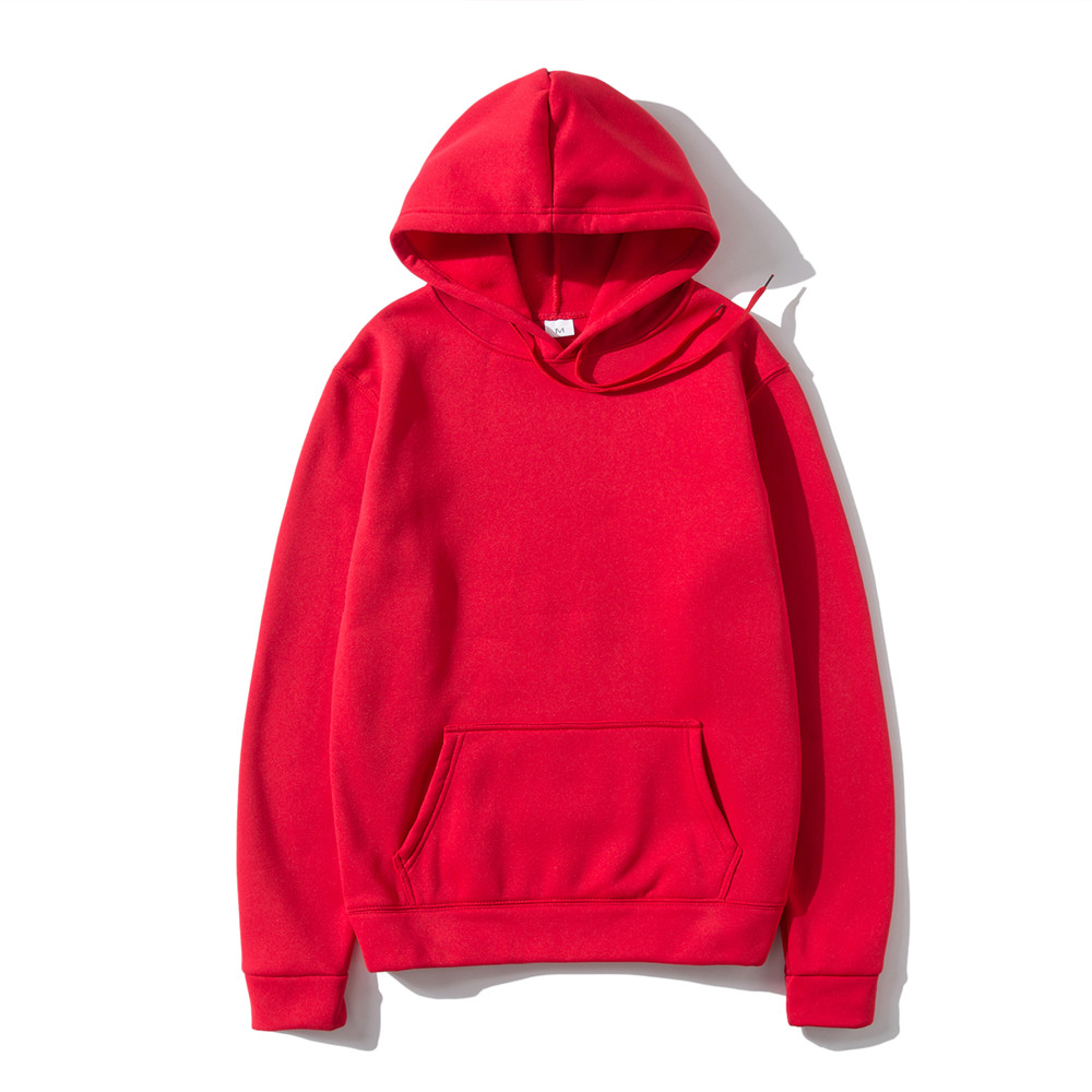 Streetwear Brand Red - Men Woman Hoodies Sweatshirts Fashion Solid