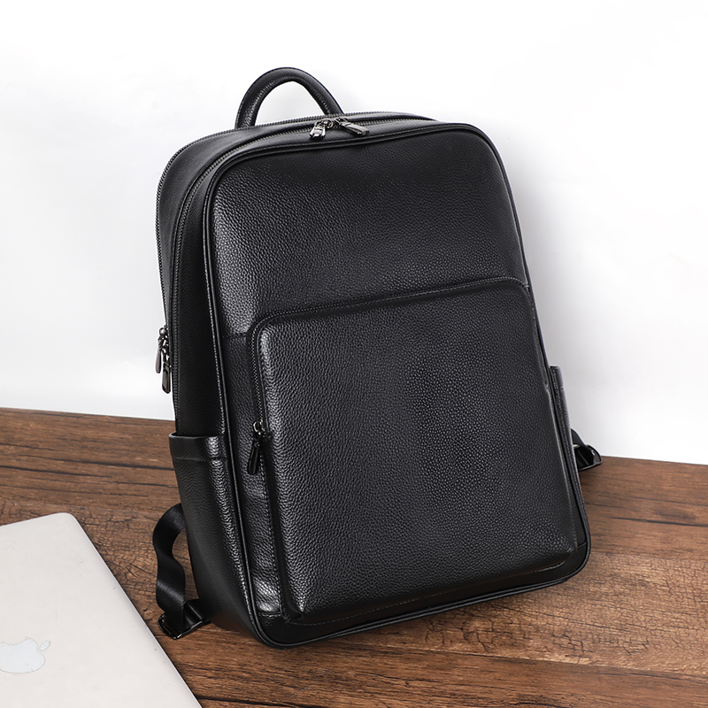 100% Cow Genuine Leather Men B - Streetwear Brand Backpack ulasan dan harga