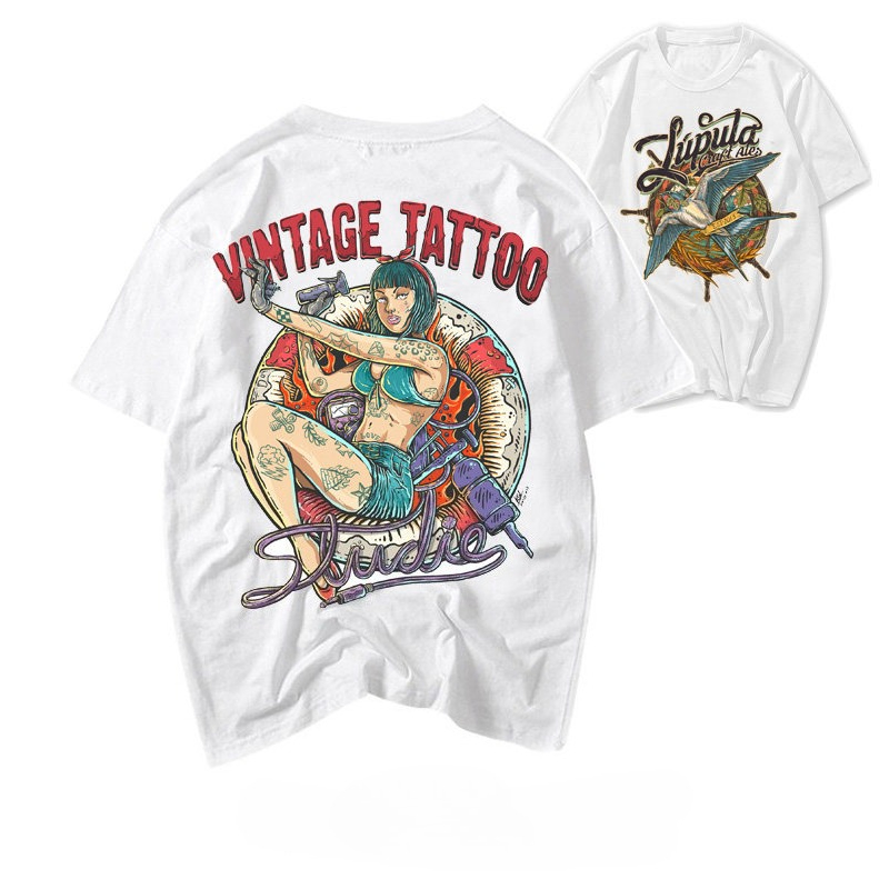Hot T-shirt European and Ameri - Streetwear Brand Niche ulasan dan harga