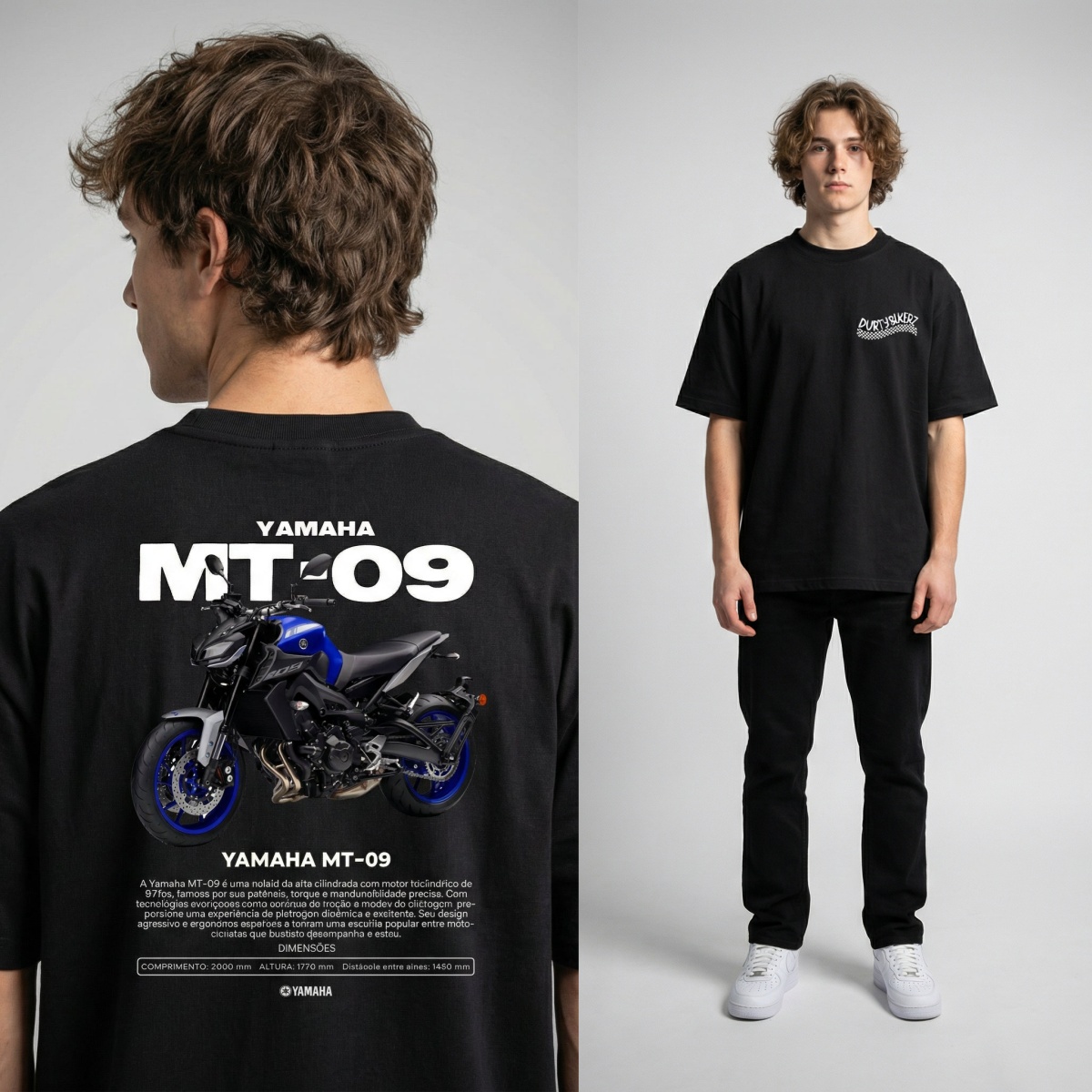 Yamaha MT-07 Naked Bike Style  - Streetwear Brand Graphics ulasan dan harga