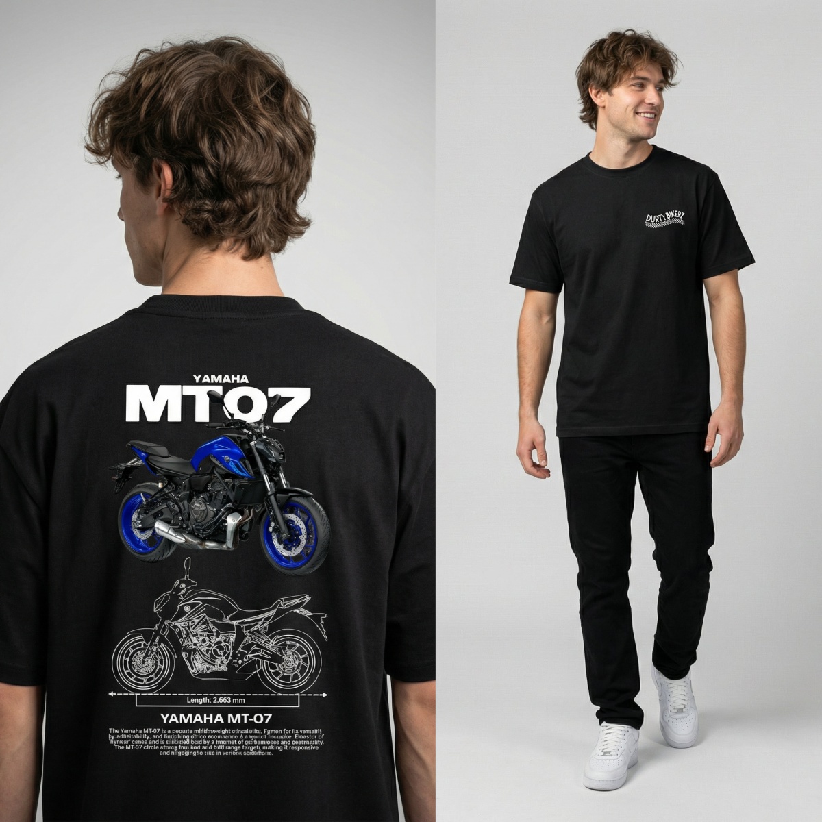 Yamaha MT-07 Naked Bike Style  - Streetwear Brand Graphics ulasan dan harga