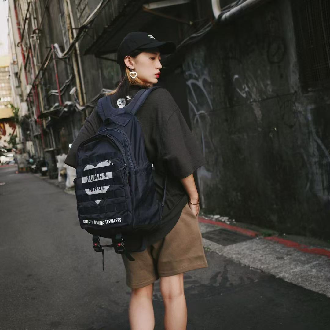 HUMAN MADE Military Backpack T - Streetwear Brand Backpack ulasan dan harga
