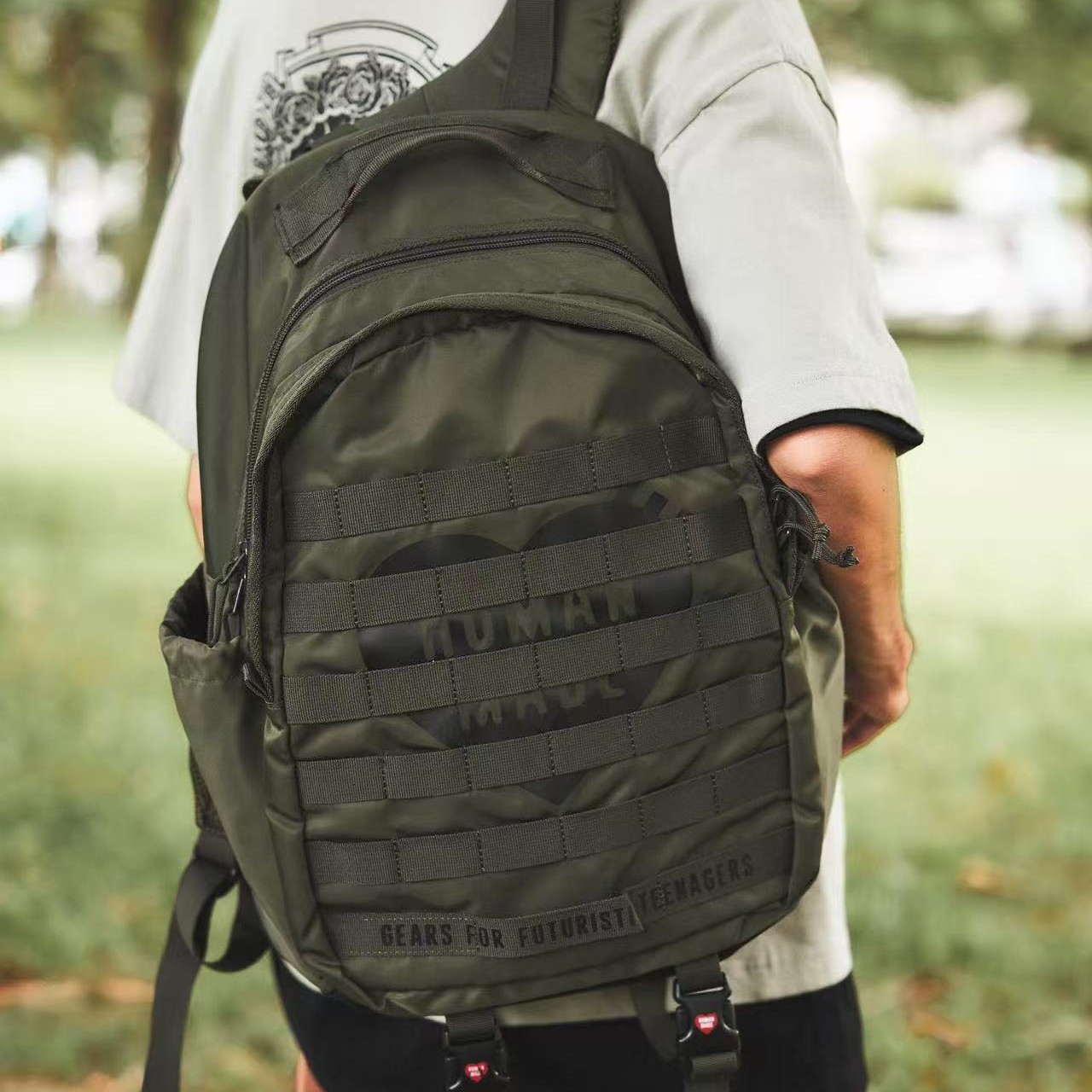 HUMAN MADE Military Backpack T - Streetwear Brand Backpack ulasan dan harga