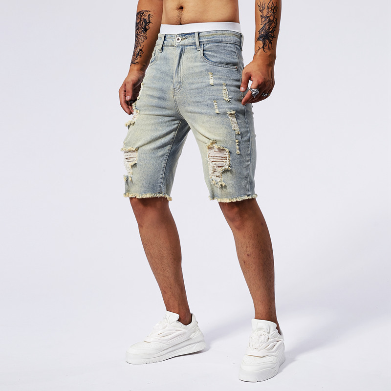 2025 Summer New Men's Ripped D - Streetwear Brand New ulasan dan harga