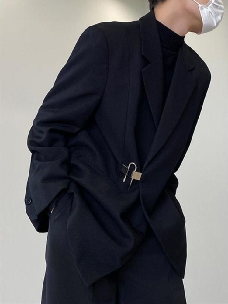 Men's White Casual Blazer Set  - Streetwear Brand Niche ulasan dan harga