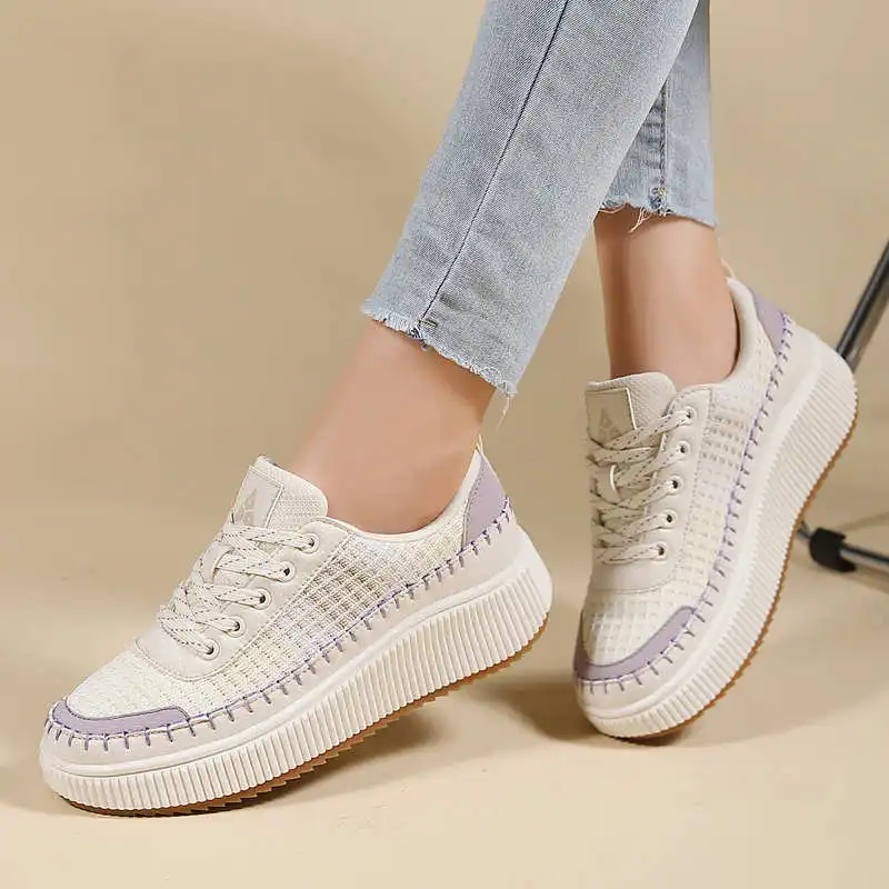 Brown Shoes Woman Flats Autumn - Streetwear Brand Name ulasan dan harga