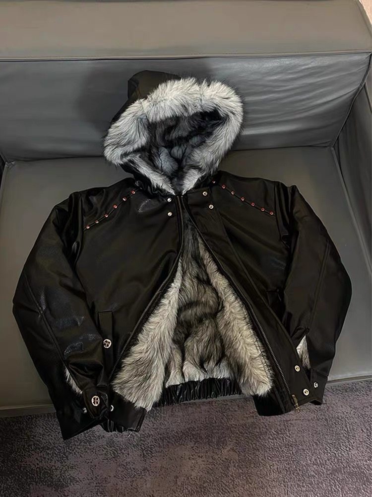 Fur Collar Natural With Botton - Urban Streetwear Brand ulasan dan harga