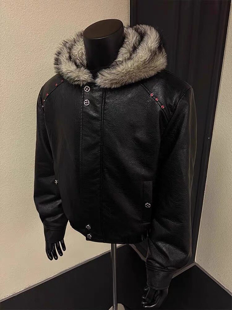 Fur Collar Natural With Botton - Urban Streetwear Brand ulasan dan harga
